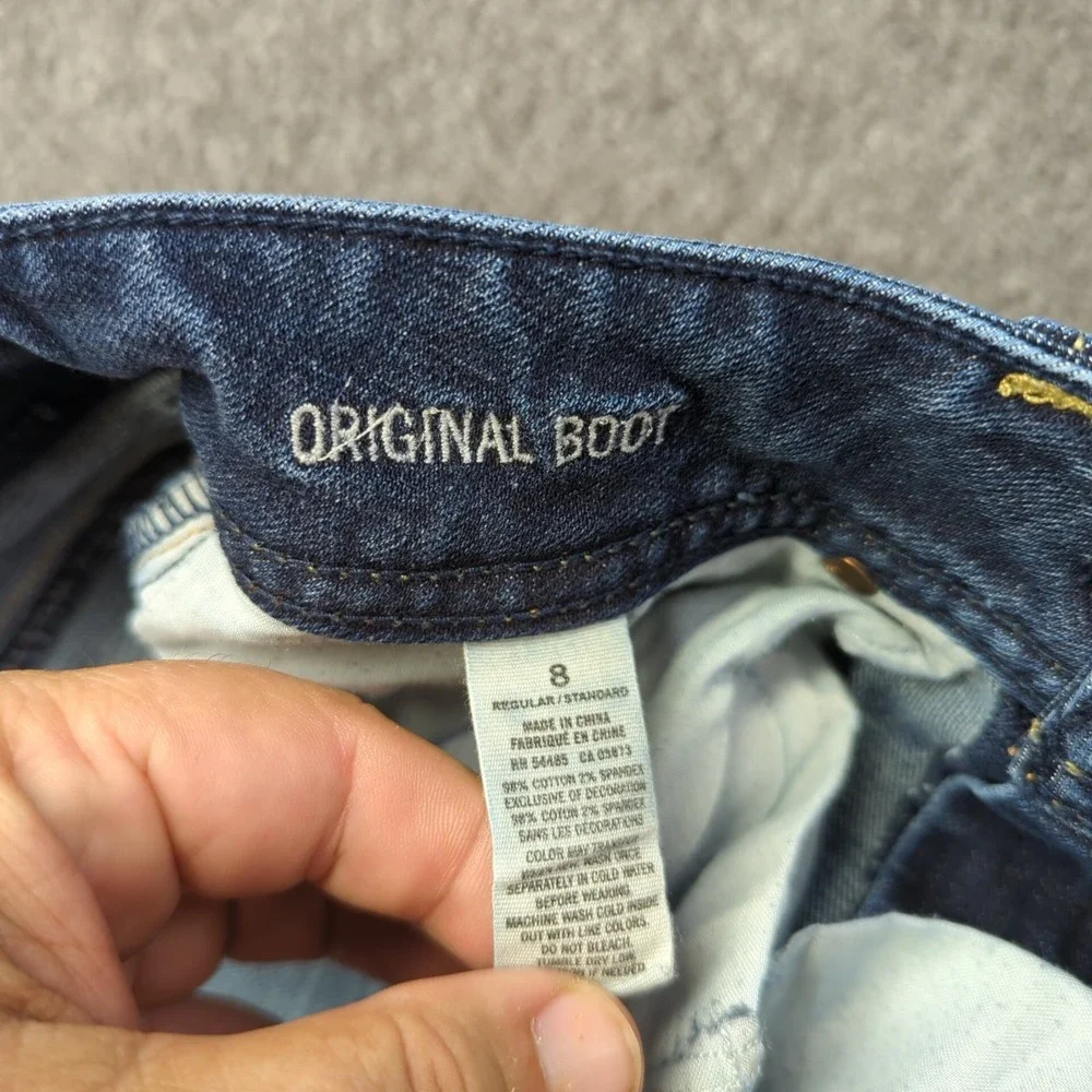 American Eagle Jeans Womens 8‎ Blue Original Boot Cut Stretch Faded Western